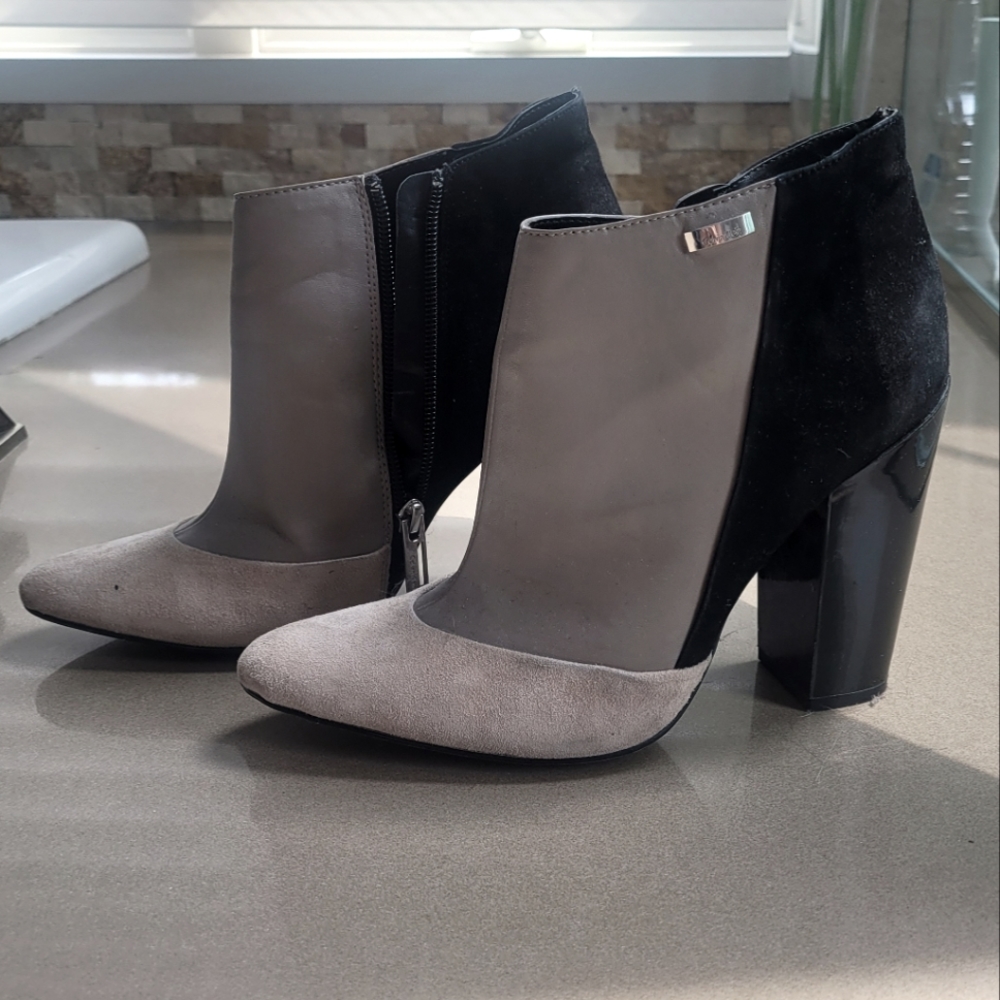Calvin Klein suede booties